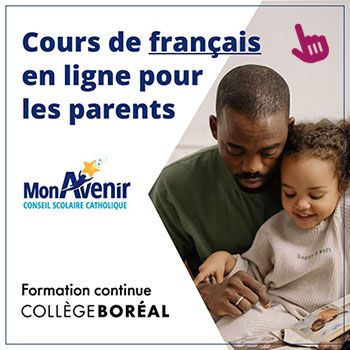 Cours de Français avec image du père avec son enfant